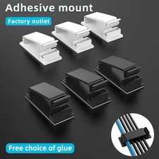 5/10/20/50 Self Adhesive Cable Clips Wire Organizer Cord Holder for Desk TV PC picture