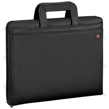 Wenger Venture Zippered Presentation Padfolio Envelope Black Leather New w/Tag picture