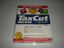 H&R Block TaxCut 2003 Deluxe Tax Cut imports Turbotax. New blemished sealed box picture