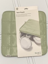 U Brands 10x10 Nylon Puffer Tech Pouch In Matcha Green New picture