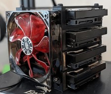 3D Printed Modular HDD Stacker Kit - Mounts 4 Hard Drives (8 Brackets + 4 Locks) picture