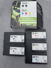 HP 950XL 951XL Ink Cartridges 5-Pk Genuine OEM OfficeJet Pro 8600 Open Box 2026 picture