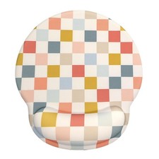 Ksriylm Retro Checkered Mouse Pad with Support Wrist Medium, Colorful picture