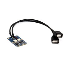 1Pcs Mini PCI-E PCI Express to 5 Pin Dual USB 2.0 Adapter Riser Expansion Card picture