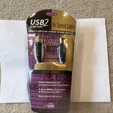 Belkin Gold Series USB 2.0 Type-A to Type-B Cable 10 ft Gold Plated F3U133 picture
