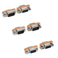 Mini NULL Modem DB9 9 Pin Male Female M/M M/F F/F Serial Adapter Gender Changer picture