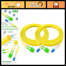10M Duplex Single Mode Fiber Optic Patch Cord SC APC to LC UPC 9/125μm Cable picture
