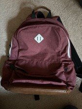 Targus Strata Backpack, Burgundy with a Leatherette Base on the Bag, Good Size picture