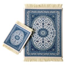 Persian Carpet Pad with Tassels – Vintage Oriental Rug Design, Non-Slip Desk ... picture