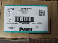 QTY 10 PANDUIT CFPE2IWY MINI-COM FACEPLATE SINGLE GANG 2 MODULE SPACE *NEW* picture