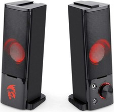 Redragon GS550 Orpheus 2.0 Desktop Computer Gaming Speakers Sound Bar Red LED picture