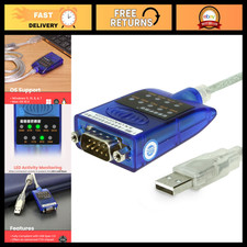 USB to Serial RS-232 Adapter, FTDI Chipset, LED Indicators, Windows & Mac Compat picture
