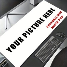 Custom Photo Personalized Gaming Mouse Pad - Non-Slip Surface with Text Logo √ picture