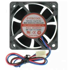 Evercool 60x60x25mm EC6025H12CA 12V High Speed Fan 3-Pin picture