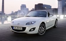 Cars mazda japanese vehicles white mx 5 Desk Mat Stitched picture