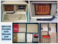 SWEET EX+ Vintage IBM Portable Personal Computer PC 5155 RARE w/ MANUALS & DISKS picture