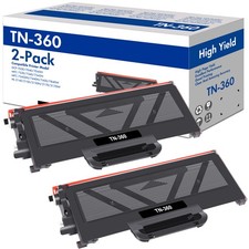 2 Pack TN360 Toner Cartridge For Brother TN-360 HL-2140 HL-2170W MFC-7340 7840W picture