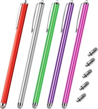 Extra Long Stylus Pens for Touch Screens [5 Pack Fiber Mesh Tips] Compatible for picture