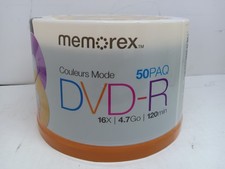 Memorex DVD+R Cool Colors 16X 4.7 GB 120 Min Disc 50 Pack Blank DVD NEW picture