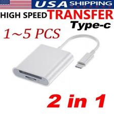 2in1 Micro SD/TF Dual Slot Memory Card Reader for iPhone iPad Camera Adapter picture