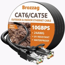 150ft Black Cat6 24AWG 10Gbps Ethernet Cable Compatible with Cat7 Cat8 picture