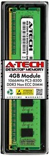 A-Tech 4GB PC3-8500 Desktop DDR3 1066 MHz DIMM 240-pin non-ECC Memory RAM 1x 4G picture
