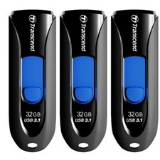 3 Pack Transcend 32GB Jetflash 790 USB 3.0 Flash Memory Drive picture
