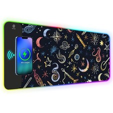 Aimsa Rgb Gaming Mouse Pad Wireless Charging Large Keyboard Mouse Pad 14 Led picture