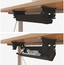 Sleek Under Desk Cable and Wire Management Tray powerstrip Holder 21.65” length picture