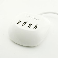 4-Port Fast USB Charging Station Power Adapter Wall Travel Desktop Charger Hub picture