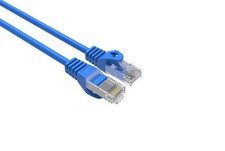 CAT6 Slim Ethernet Patch Cable Blue 10FT 25 PACK picture