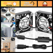 2pcs 40mm USB Mini Cooling Fan, 5V Brushless with Speed Control for Quiet Operat picture