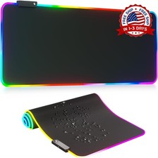 Almohadilla de ratón para juegos computadora con LED RGB brillante antideslizant picture