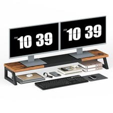 Dual Monitor Stand Riser, 39 Inch Large Computer Monitor Stand for 2 Monitors... picture