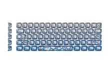 XVX Venom Keycap Set 61 Keys Metal Electroplated ABS+PC Cherry MX 60% Keyboard picture