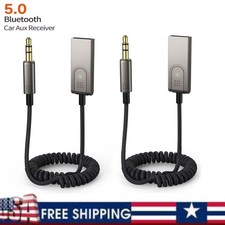 USA Aux to Bluetooth 5.1 Adapter 3.5mm Bluetooth Receiver Microphone for Car Lot picture