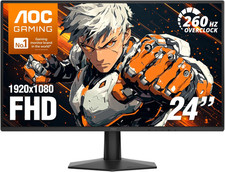New - AOC 24 Inch Gaming Monitor FHD 260Hz Overclocked IPS 0.3ms HDR, 24G51ZE picture
