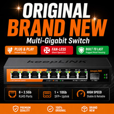 2.5G Multi-Gig Ethernet Switch, 8x RJ45 Ports, 10G SFP+, Silent Metal Case Fast picture