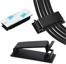 100 PCS Self Adhesive Cable Clips, Wire Organizer, Cable Management, Cord picture