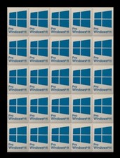 25 PCS Sticker for Window 11 Pro Blue Badge Logo Decal Cyan Color 22mm x 16mm picture