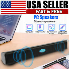 Wired USB Computer Speakers Stereo Sound Bar With Clip For PC laptop Desktop picture
