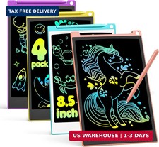 TECJOE 4 Pack LCD Writing Tablet, 8.5 Inch Colorful Drawing Board, Kids Travel G picture