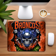 Denver Broncos Skull Custom Non-Slip Neoprene Mouse Pad Home Office picture