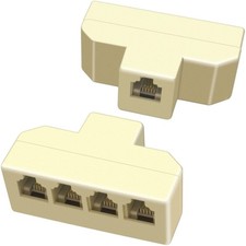2Pack Phone Splitter 4 Way Telephone Adapter for Landline and Fax picture