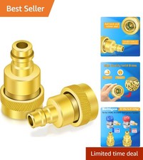2 Piece R1234YF to R134A Quick Coupler Conversion Kit - Durable Brass Design picture
