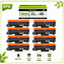 GREENCYCLE 8Pack TN-830XL Toner Cartridge fit Brother HL-L2460DW L2405W L2480DW picture