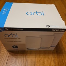 NETGEAR Orbi TriBand Mesh WiFi6 Router & 2 Satellite Extender | RBK753S-100NAS picture