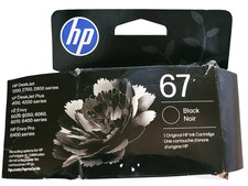 HP 67 Black Ink Cartridge New Sealed With Open Box Exp: 02-2028 picture