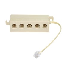 RJ11 Phone Line Splitter 1-to-5 Way Outlet 6P4C RJ12 Plugs Telephone Modular ... picture