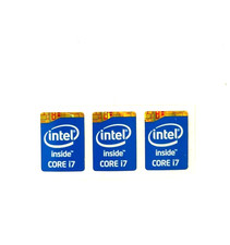 3 x Intel Inside Core i7  Sticker Label Decal 15mm x 21mm picture